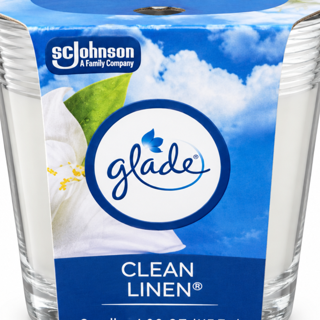 Glade Clean Linen Scented Candle - 120ml