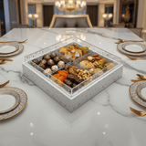 4 - Piece Acrylic Crystal Candy Bowl Set with White Wooden Tray & Acrylic Lid — 24×24 cm - Al Kabayel Discount Centre4 - Piece Acrylic Crystal Candy Bowl Set with White Wooden Tray & Acrylic Lid — 24×24 cmJars & Food SaversAKDCAl Kabayel Discount Centre