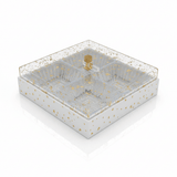 4 - Piece Acrylic Crystal Candy Bowl Set with White Wooden Tray & Acrylic Lid — 24×24 cm - Al Kabayel Discount Centre4 - Piece Acrylic Crystal Candy Bowl Set with White Wooden Tray & Acrylic Lid — 24×24 cmJars & Food SaversAKDCAl Kabayel Discount Centre