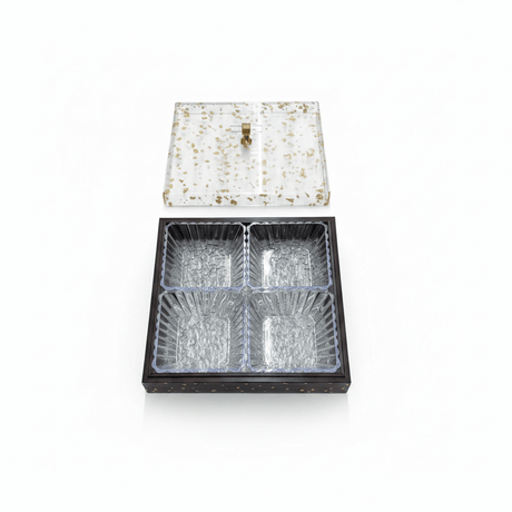 4 - Piece Luxury Acrylic Crystal Candy Bowl Set with Brown Wooden Tray & Acrylic Lid | 24×24cm - Al Kabayel Discount Centre4 - Piece Luxury Acrylic Crystal Candy Bowl Set with Brown Wooden Tray & Acrylic Lid | 24×24cmJars & Food SaversAKDCAl Kabayel Discount Centre