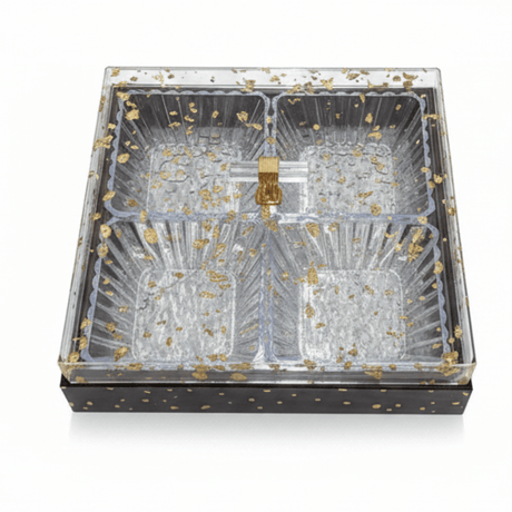 4 - Piece Luxury Acrylic Crystal Candy Bowl Set with Brown Wooden Tray & Acrylic Lid | 24×24cm - Al Kabayel Discount Centre4 - Piece Luxury Acrylic Crystal Candy Bowl Set with Brown Wooden Tray & Acrylic Lid | 24×24cmJars & Food SaversAKDCAl Kabayel Discount Centre