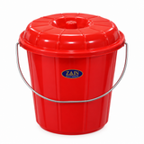 Zain Plastic Bucket with Lid Red – 3 Litres