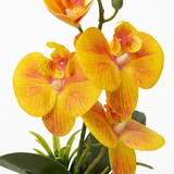Artificial Yellow Orchid Flower Plant in Ceramic Pot - 30cm