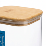 HappySmile Glass Storage Jar with Bamboo Lid - 20cm