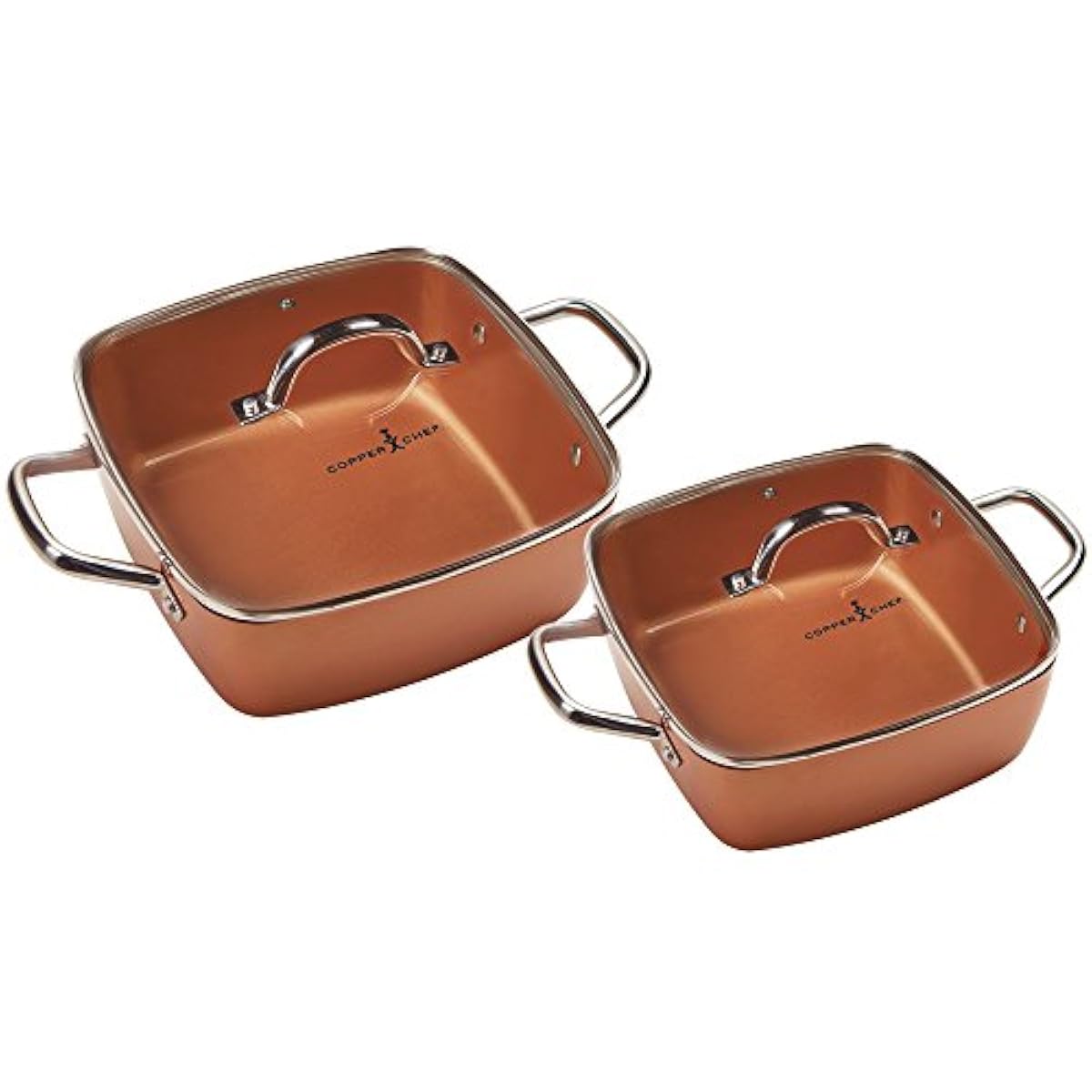 COPPER CHEF 4pc Square Casserole Set