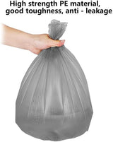 Garbage Bags Drawstring, 10 Gallon, 54 × 60 cm, Silver, 20 Bags per Roll (X Small) – Pack of 2