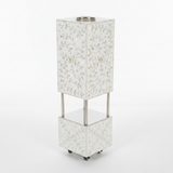 White Plastic-Coated & Silver Stainless Steel Incense Burner - 80×23cm