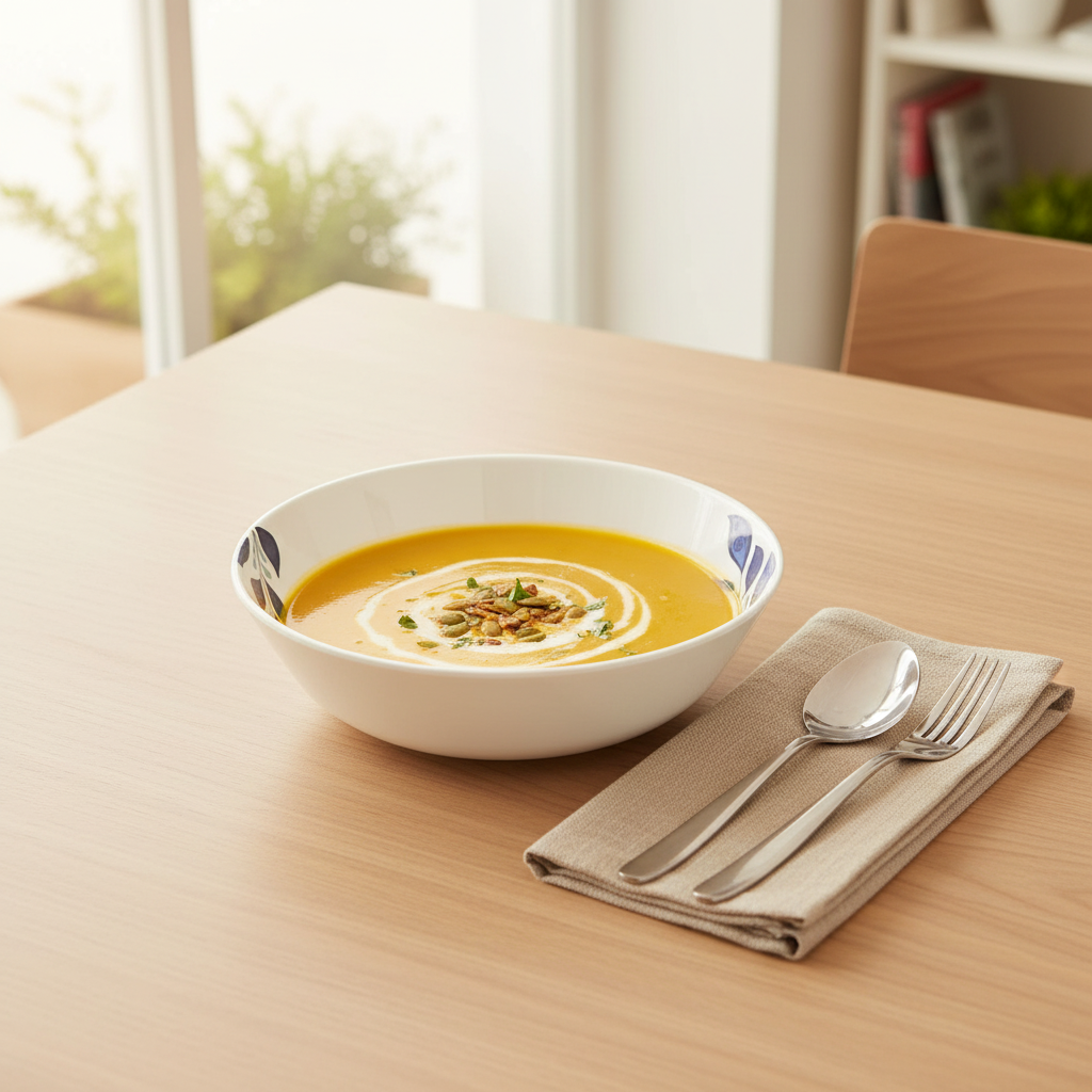 Henlee White & Blue Melamine Soup Bowl - 8.5 Inch