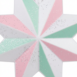Plastic Christmas Star Hanging Decoration - 10cm