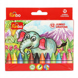 Funbo Art Set – 12 Jumbo Crayons & 24 Colouring Pencils