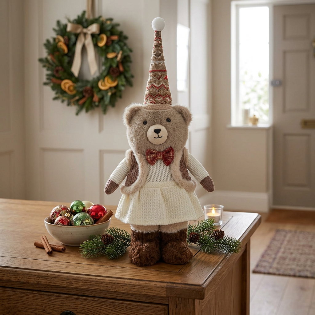 Christmas Decoration Teddy Bear - 30cm