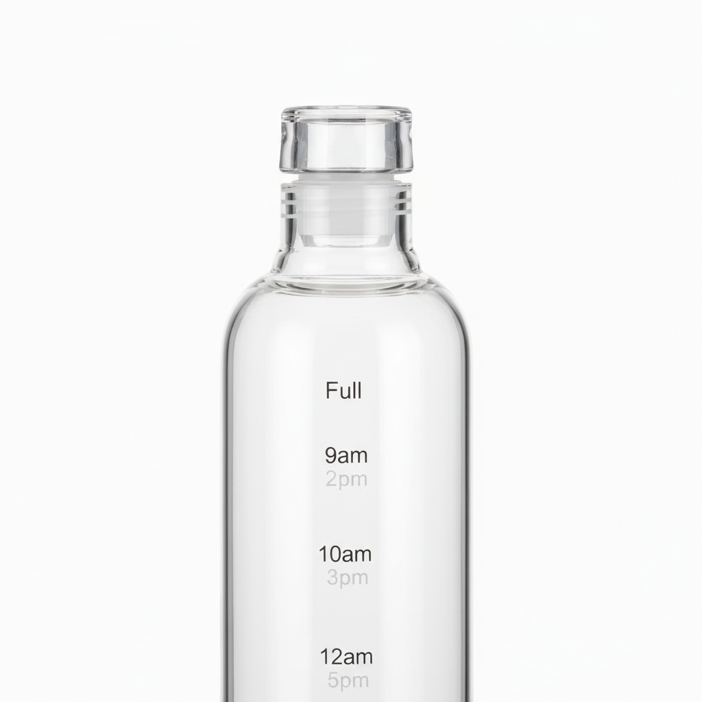 Italo Clear Glass Water Bottle - 500ml