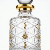 Decorative Glass Perfume Bottle with Gold Accents - 200ml