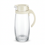 Ocean Glass Jug with Plastic Lid & Handle Cream - 1660ml