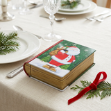 Metal Christmas Gift Box with Santa Design - 12×10cm