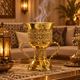 Metal Incense Burner with Handles Gold – 33×25cm
