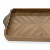Luhpar Rectangular Wooden Serving Tray - 45×25cm