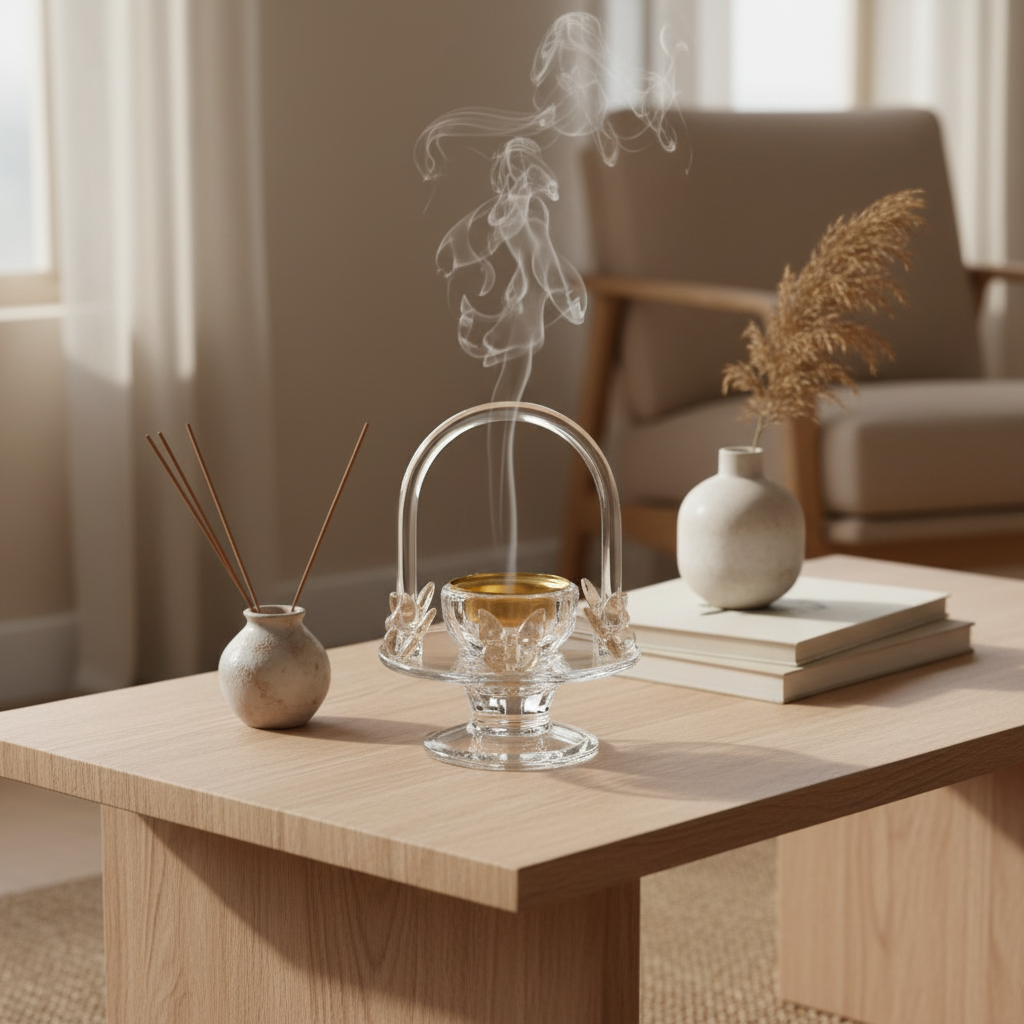 Glass Incense Burner - 15cm
