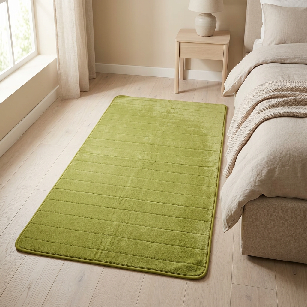 Fur Door Mat Olive Green - 80×140cm