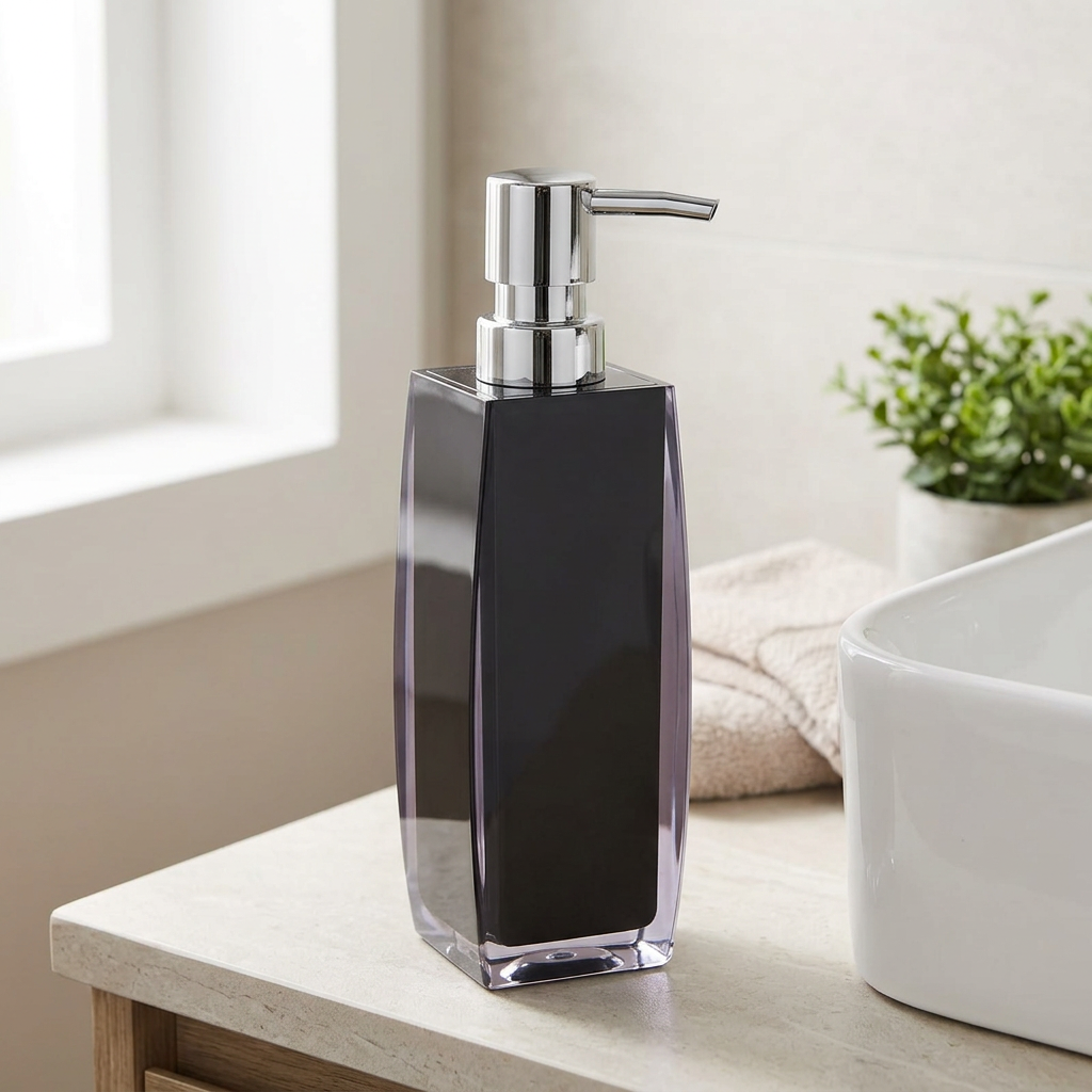 Acrylic Liquid Soap Dispenser Black - 400ml