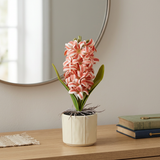 Artificial Flower Plant with Ceramic Pot Coral Pink - 30cm
