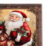 Ceramic-Coated Square Christmas Santa Coaster - 11cm