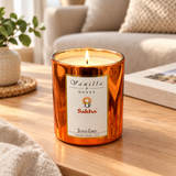 Sakha Vanilla & Honey Scented Candle in Glass Jar – 10×9cm