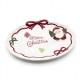 Ceramic Christmas Oval Candy Tray - 33×23cm