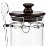 Acrylic Canister with Wooden Lid & Spoon - 1000ml