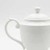 White Ceramic Tea Kettle with Lid -  1000ml