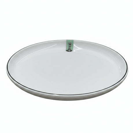 4Ever White Melamine Dessert Plate with Black Rim — 10.75 Inch - Al Kabayel Discount Centre4Ever White Melamine Dessert Plate with Black Rim — 10.75 InchPlates4EVERAl Kabayel Discount Centre