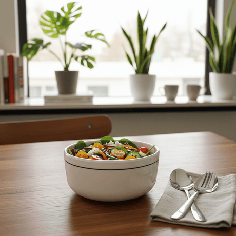 4Ever White Melamine Serving Bowl with Black Rim | 5 Inch - Al Kabayel Discount Centre4Ever White Melamine Serving Bowl with Black Rim | 5 InchBowls4EVERAl Kabayel Discount Centre