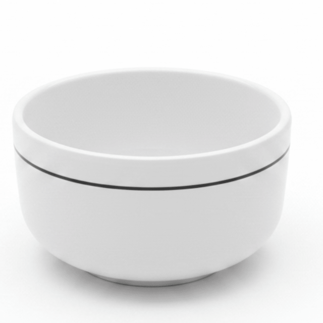 4Ever White Melamine Soup Bowl with Black Rim | 3.5 Inch | Durable & Elegant Tableware - Al Kabayel Discount Centre4Ever White Melamine Soup Bowl with Black Rim | 3.5 Inch | Durable & Elegant TablewareBowls4EVERAl Kabayel Discount Centre
