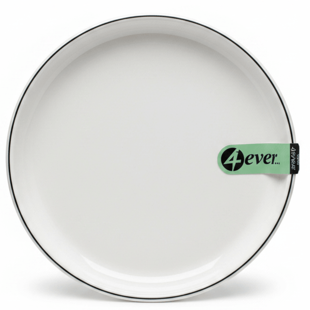 4Ever White Round Melamine Dessert Plate with Black Rim — 7.5 Inch - Al Kabayel Discount Centre4Ever White Round Melamine Dessert Plate with Black Rim — 7.5 InchPlates4EVERAl Kabayel Discount Centre
