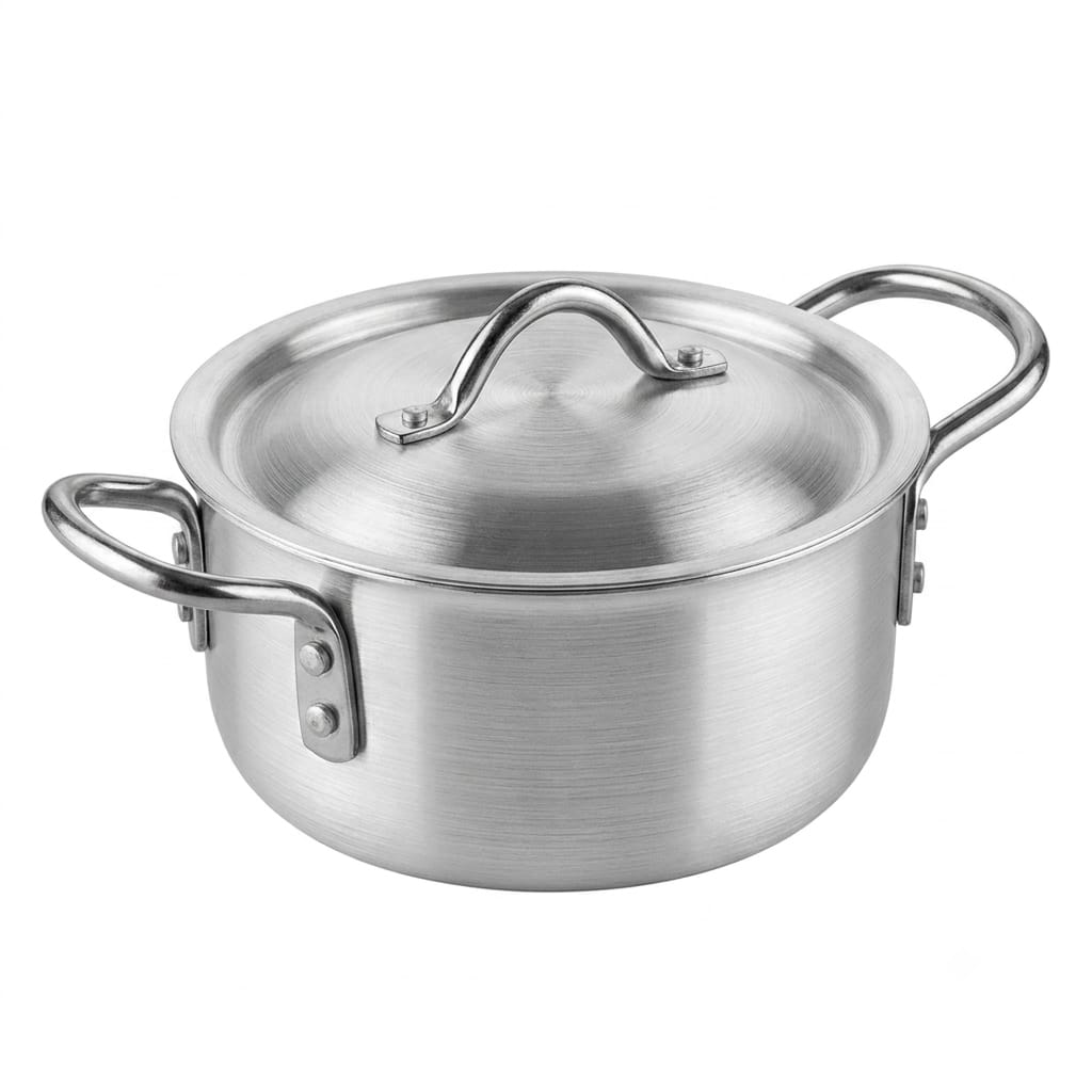 RK Aluminium Cooking Pot with Lid | 20/23/26/28/30 cm | Silver