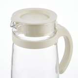 Ocean Glass Jug with Plastic Lid & Handle Cream - 1660ml