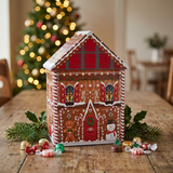 Christmas Gingerbread House Metal Candy Box - 21×13cm