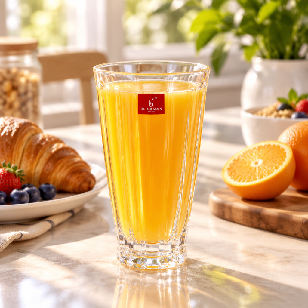 Blinkmax Clear Fluted Juice Glass – 265ml