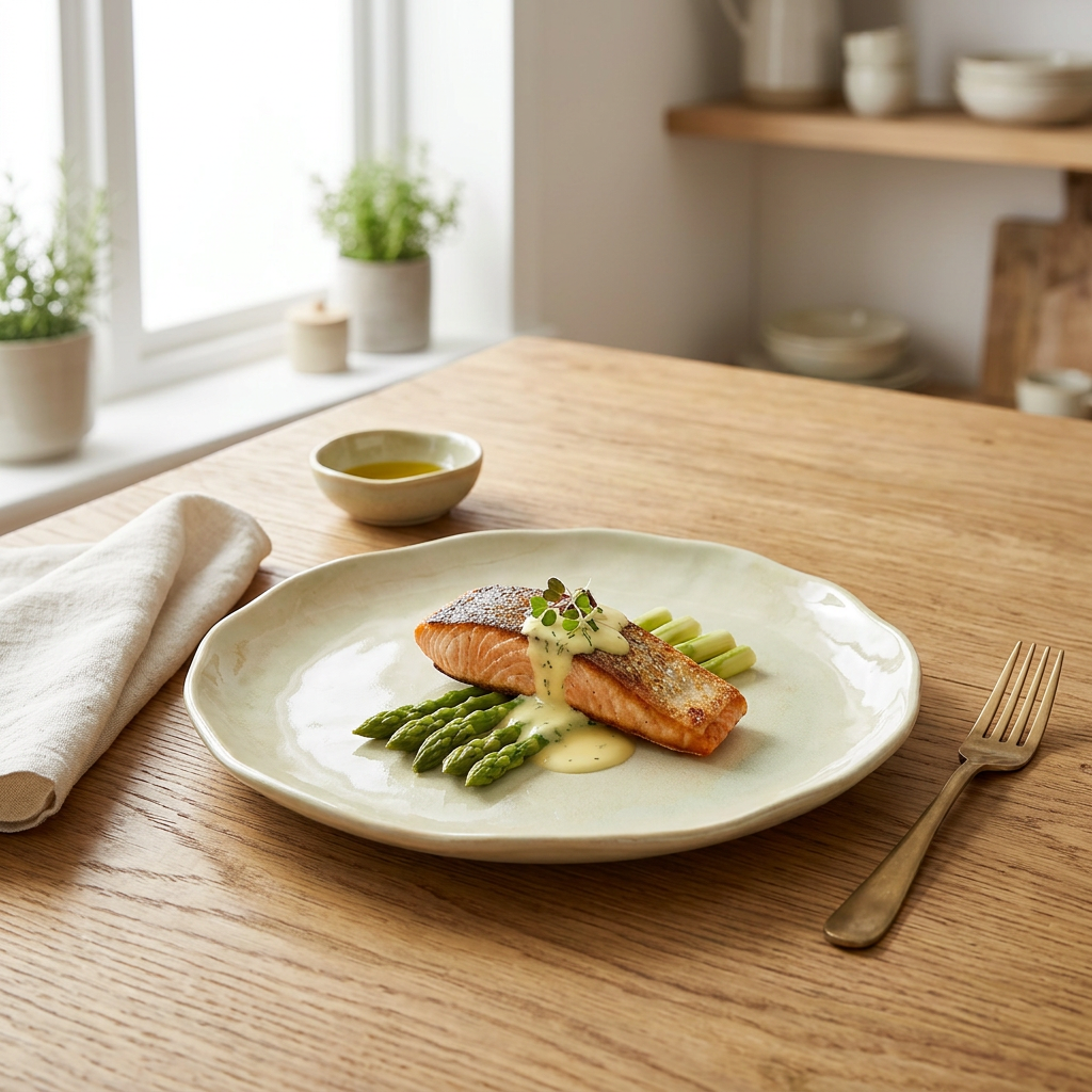 Ceramic Plate with Wavy Rim - 27cm