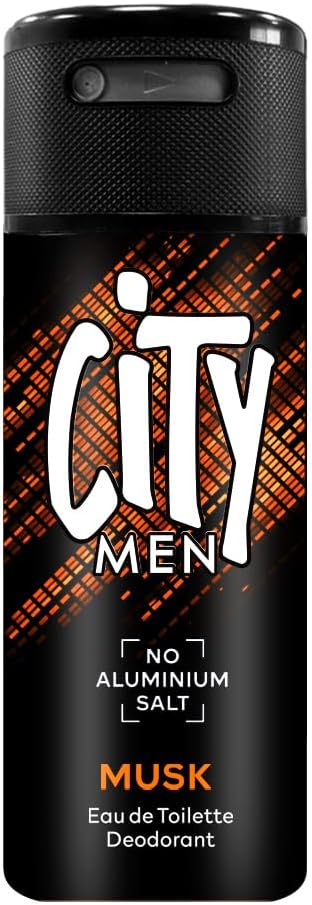 City Men Musk Eau de Toilette Deodorant Body Spray – 150ml