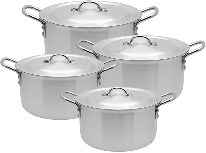 RK Aluminium Cooking Pot with Lid | 20/23/26/28/30 cm | Silver