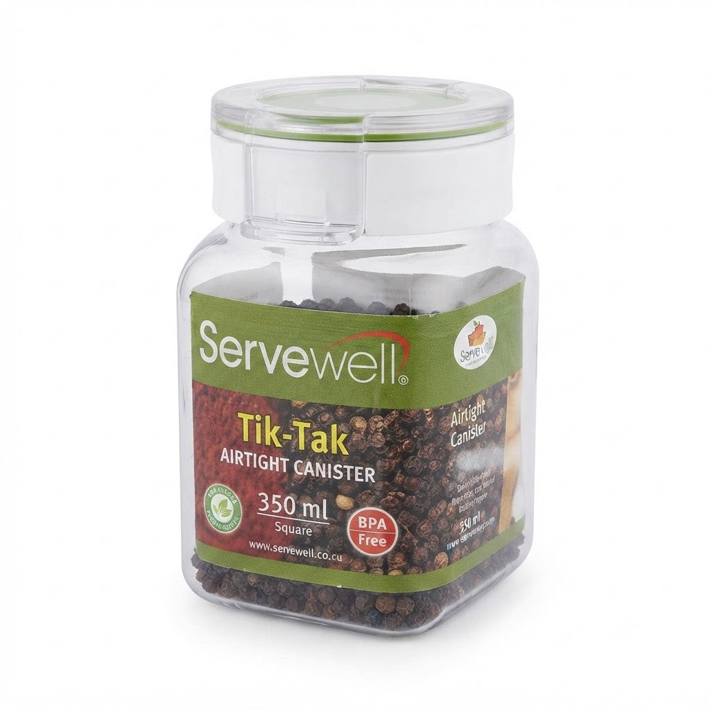 Servewell Tik-Tak Airtight Canister 350ml - Square