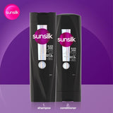 Sunsilk Conditioner, Black Shine, smoothens the hair's surface for a shiny and healthy appearance, 340ml