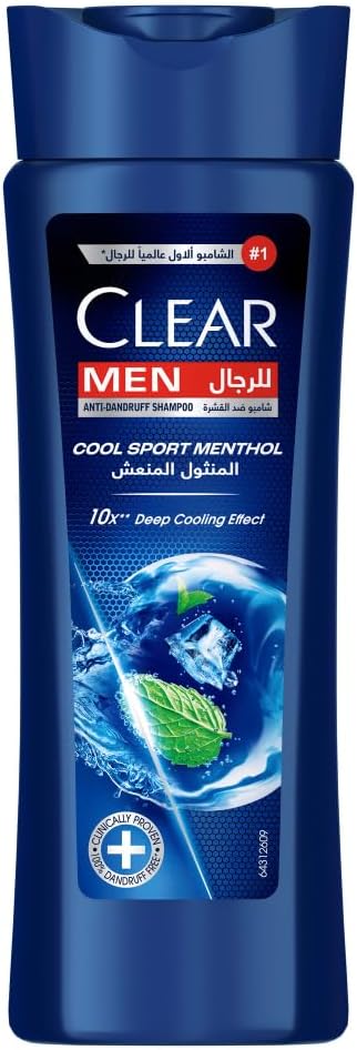 Clear Cool Sport Menthol Shampoo for men, anti-dandruff 190 ml