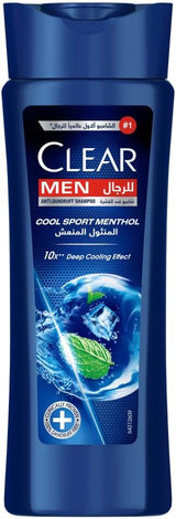 Clear Cool Sport Menthol Shampoo for men, anti-dandruff 190 ml