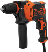 Black & Decker 710W 47,600BPM Single Gear Hammer Drill with 4 Bits in Kitbox for Metal & Masonry Drilling, Orange/Black - BEH710K-GB, 1 Years Warranty