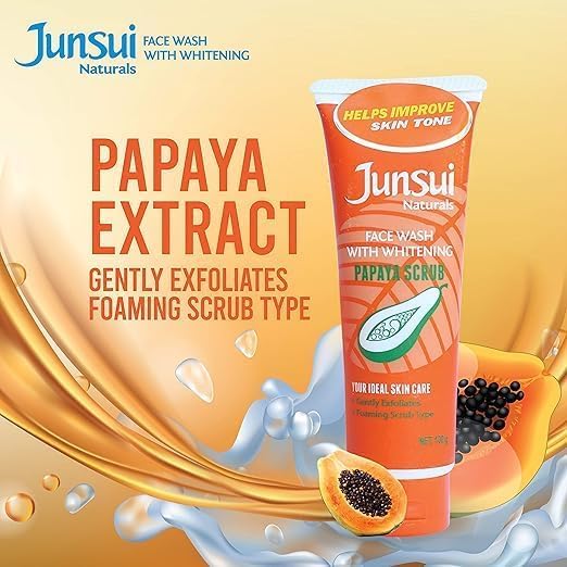 Junsui Naturals Face Wash Papaya Scrub 100g