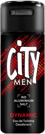 City Men Dynamic Eau de Toilette Deodorant Body Spray – 150ml