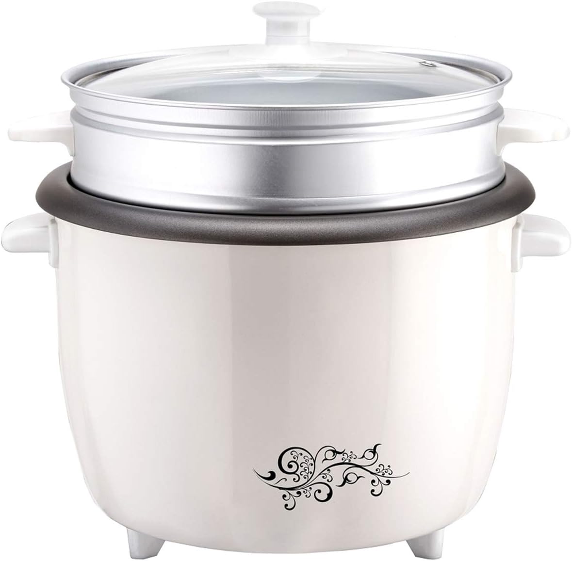 Crownline Rice Cooker with Steamer RC-169 – 1L, White