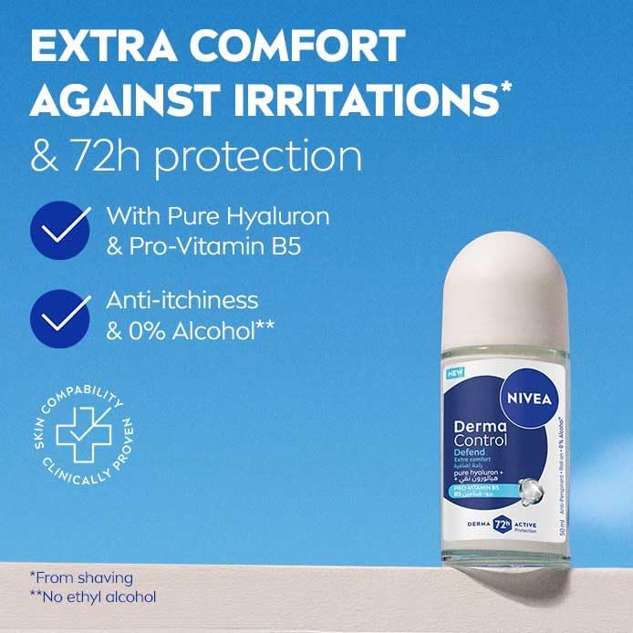 Nivea Derma Control Defend Anti-Perspirant Roll-On – 50ml
